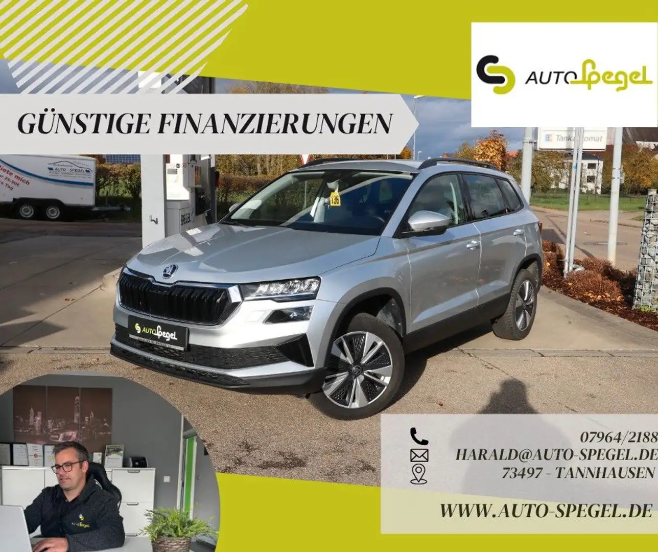 Skoda Karoq Ambition Navi LED Kamera Carplay ACC Virtu Silber - 1