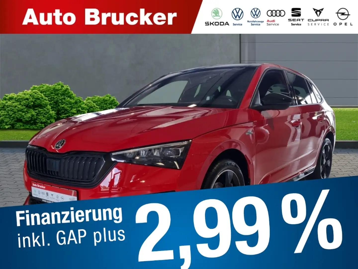 Skoda Scala Monte Carlo 1.0 TSI+Alufelgen+Panoramadach+Klimaau Červená - 1