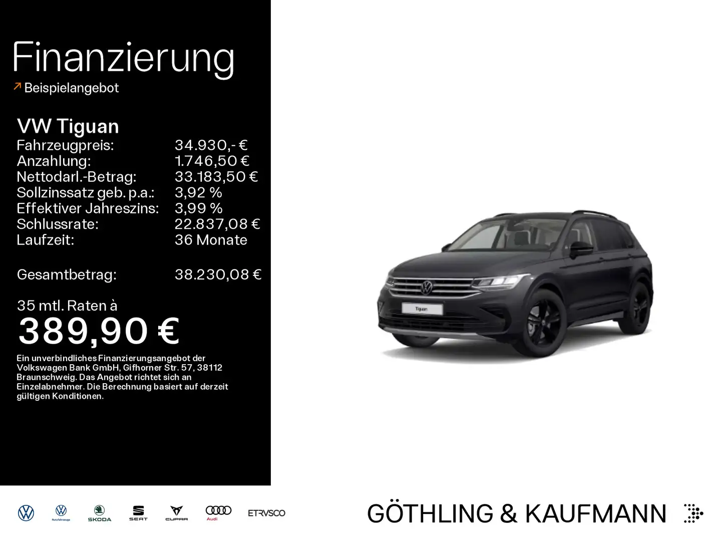Volkswagen Tiguan Urban Sport 4M 2.0TDI*NAVI*AHK*KAM*STDHZG Grijs - 1