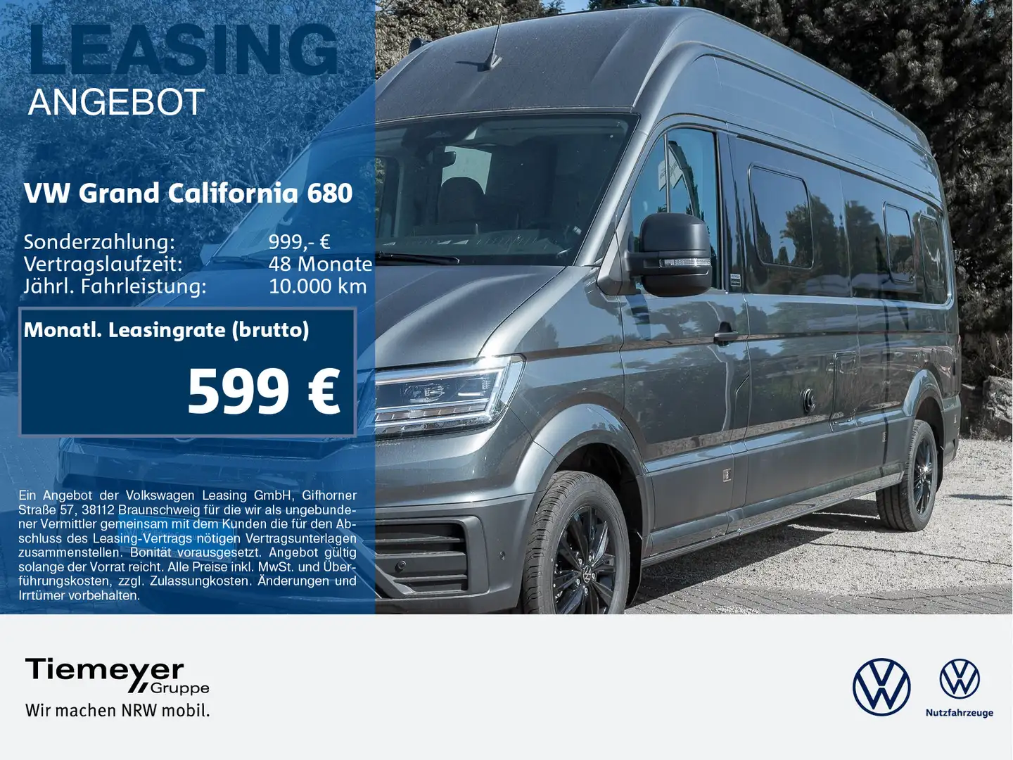 Volkswagen Grand California AHK LED NAVI Grau - 1