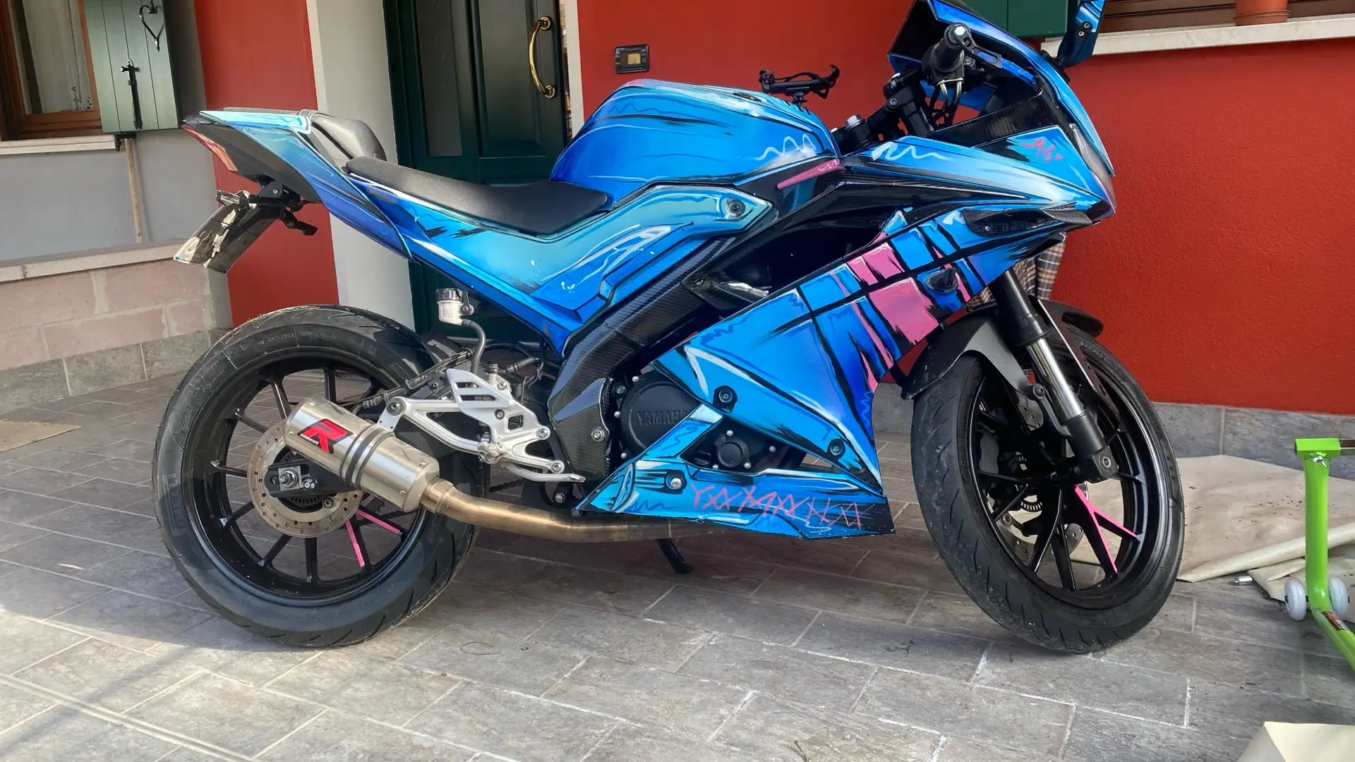 Yamaha YZF-R125 ABS monster Bleu - 1