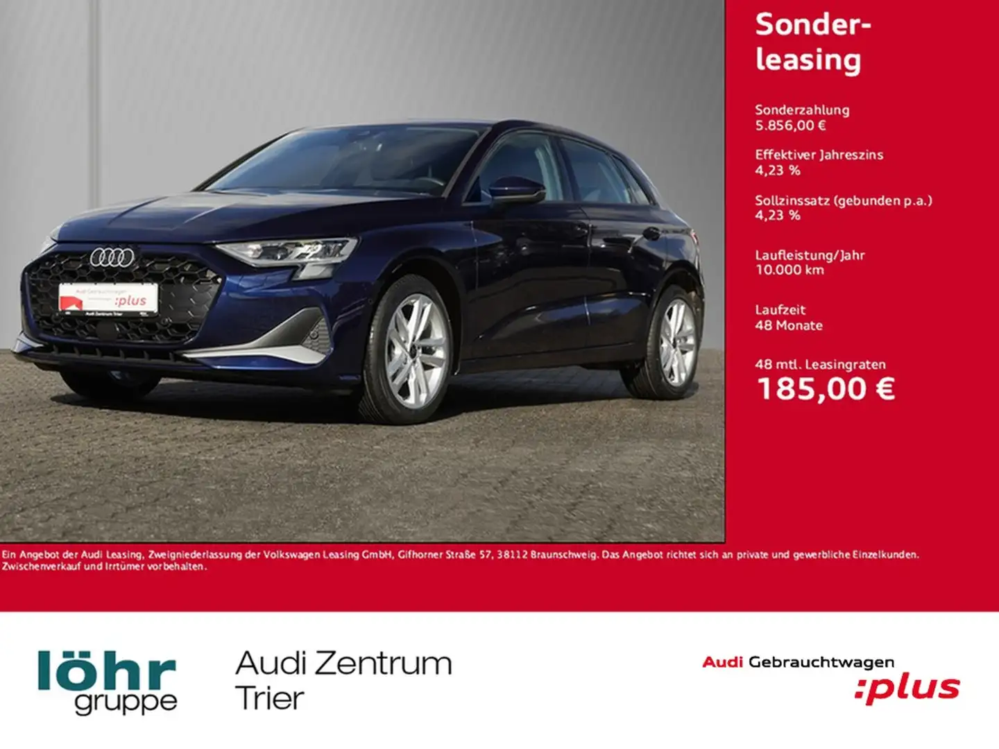 Audi A3 Sportback 30 TFSI advanced 6-Gang Blau - 1