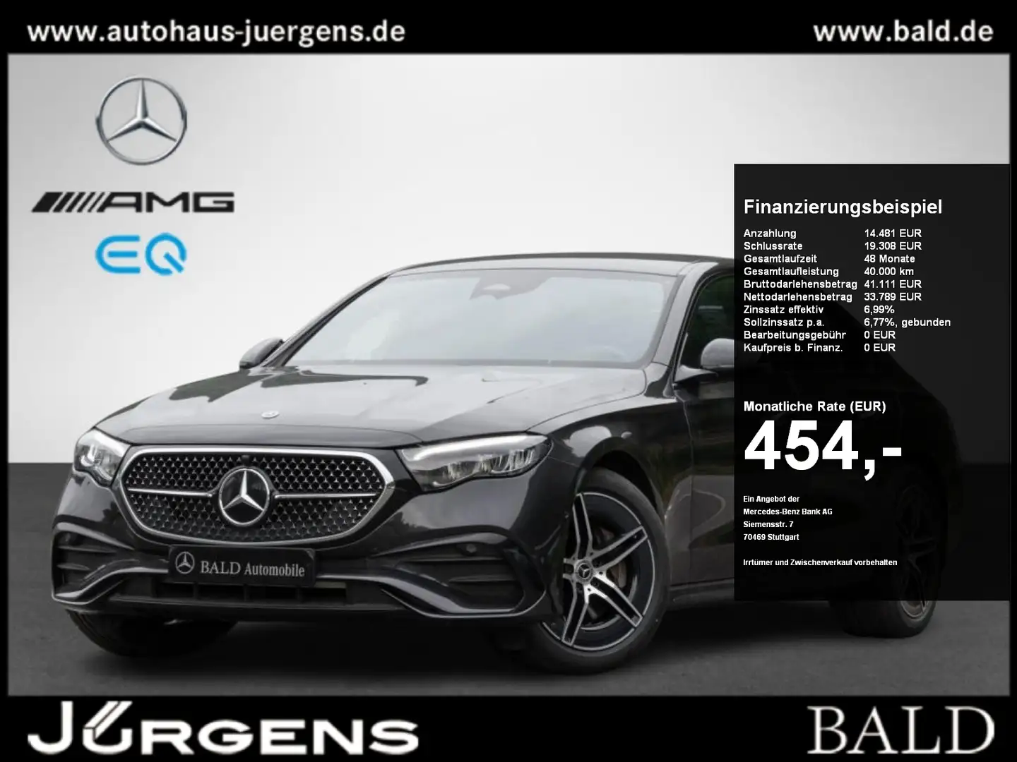 Mercedes-Benz E 220 d AMG-Sport/LED/Cam/Night/Distr/Totw/19' Grijs - 1