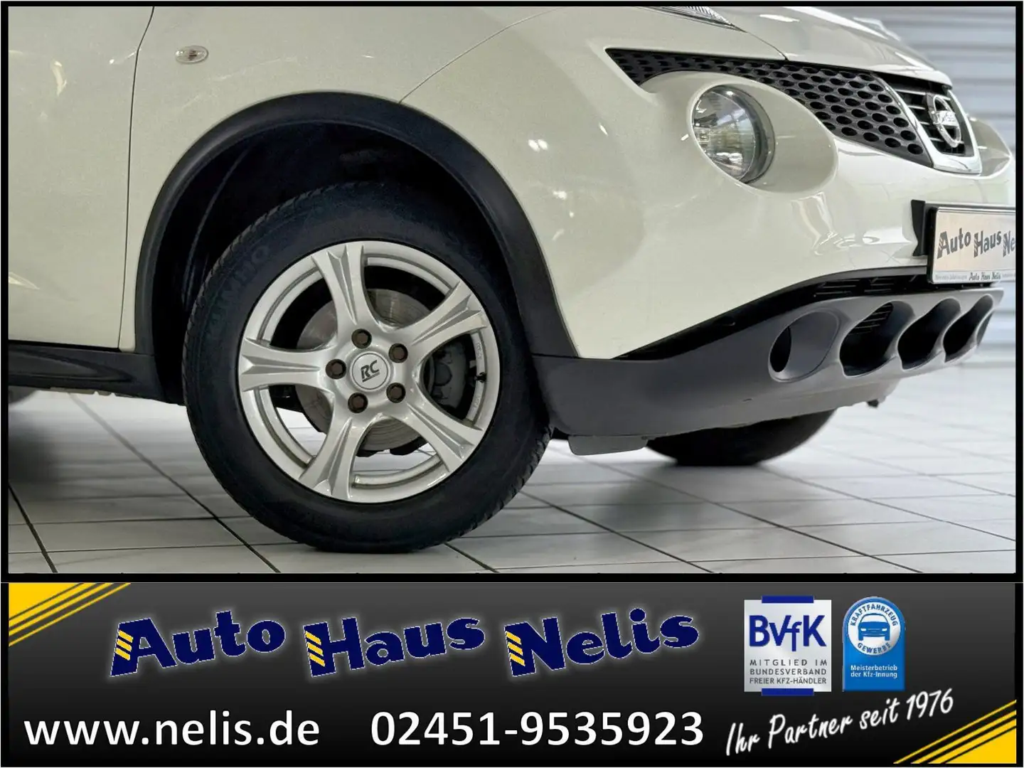 Nissan Juke 1,6 Visia Klima RadioMP3 Touch BT Allwetter White - 2