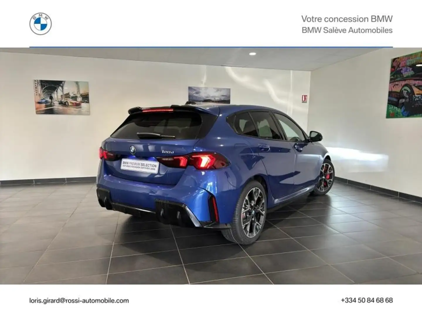 BMW 120 120dA 163ch M Sport DKG7 Bleu - 2