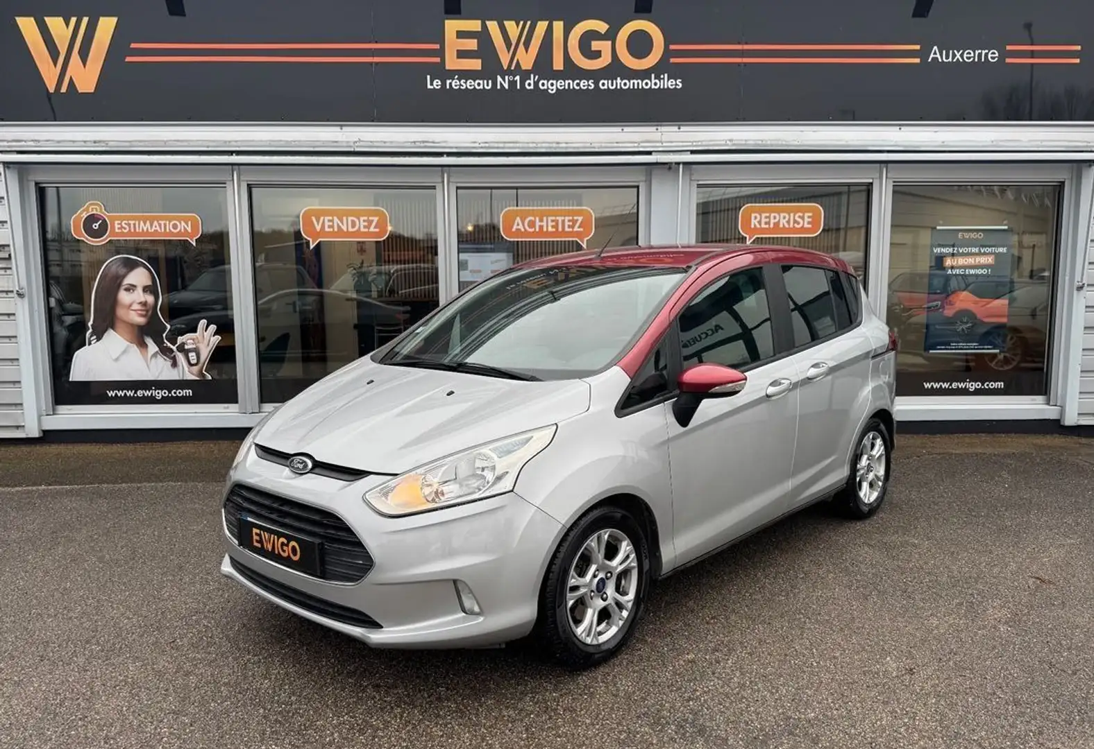 Ford B-Max 1.0 scti 100ch trend attelage – clime bluetooth Gris - 1