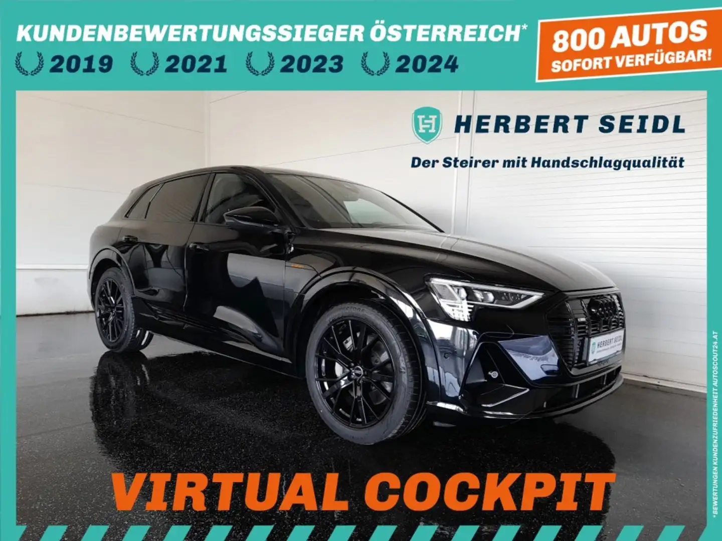 Audi e-tron 50 quattro S-LINE BLACK *NP: 83.706,- / 21 ZOLL / SPORTLENKRAD / OPTIKPAKET / KAMERA* Negro - 1