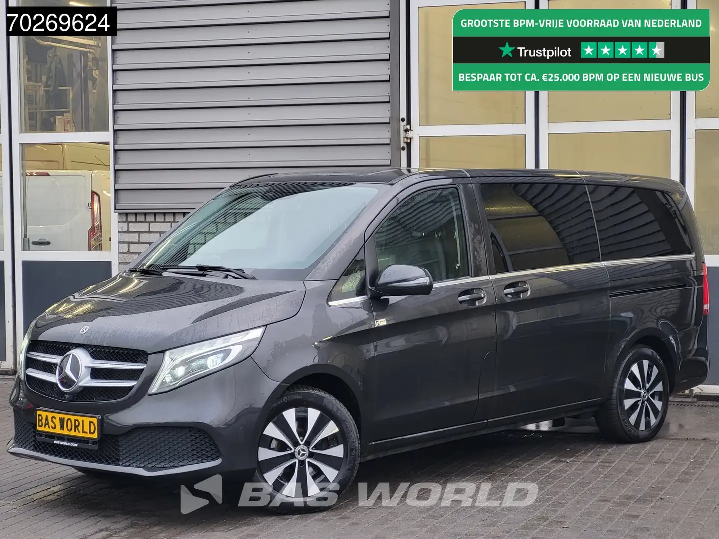 Mercedes-Benz V 220 L2H1 Ex.BPM Leder Camera Navi Trekhaak PDC Airco C Grijs - 1