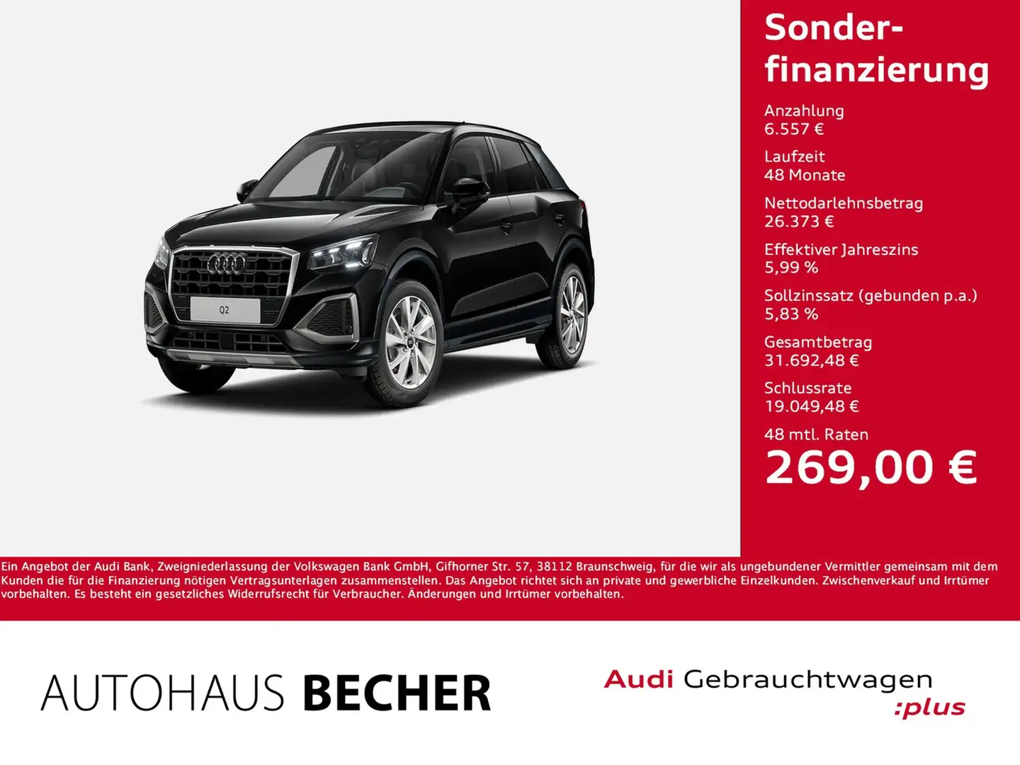 Audi Q2 advanced 35 TFSI S tronic /AHK/Sitzhz/Matrix Schwarz - 1