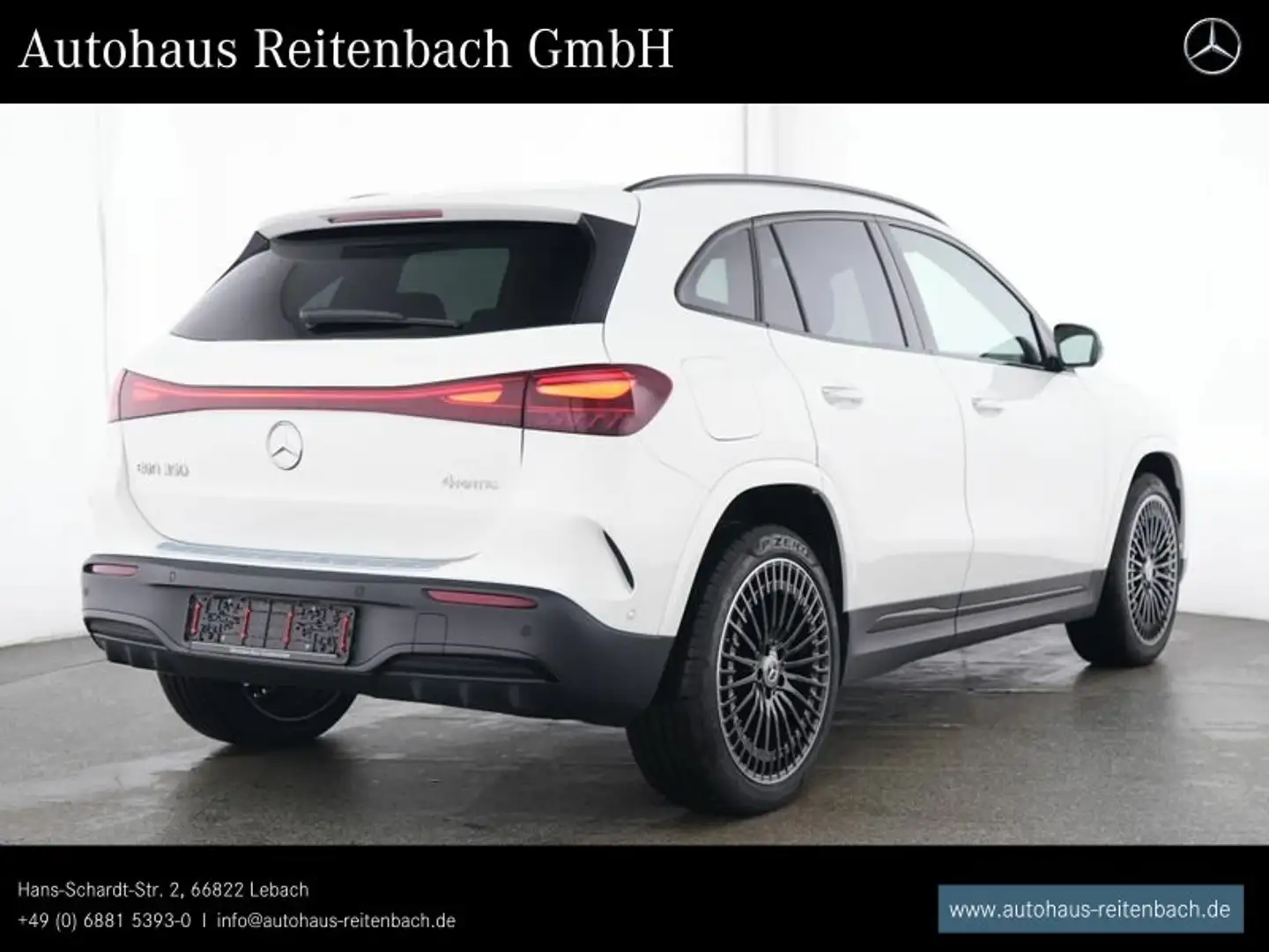 Mercedes-Benz EQA 350 EQA350 4M AMG+AHK+360° NIGHT+TOTWINK+KEYLESS+20" Blanc - 2