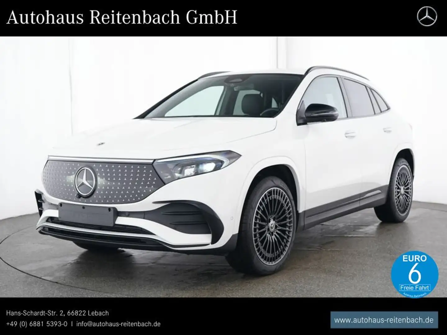 Mercedes-Benz EQA 350 EQA350 4M AMG+AHK+360° NIGHT+TOTWINK+KEYLESS+20" Blanc - 1