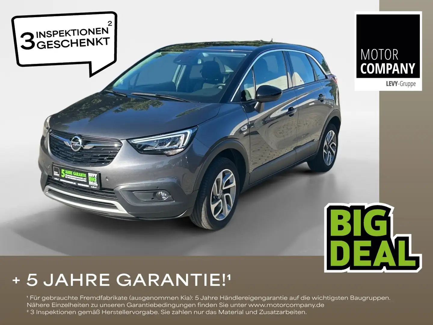 Opel Crossland 1.2 Turbo  2020 SpurH LM KlimaA PDC Сірий - 1