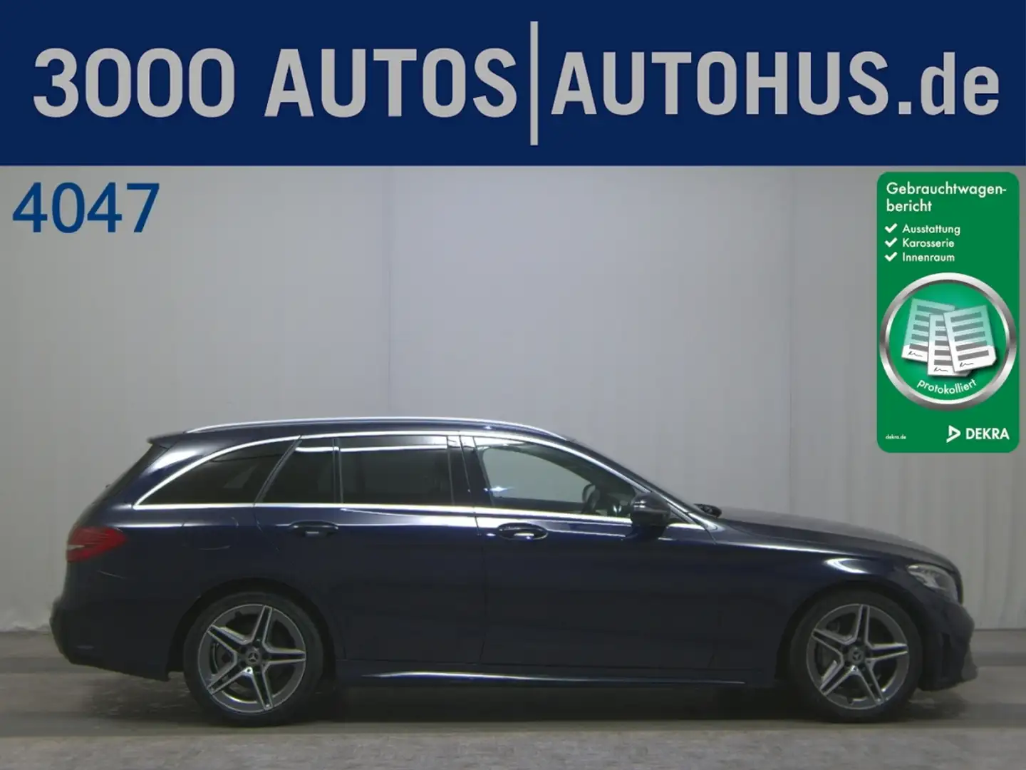 Mercedes-Benz C 220 T d  AMG Line AHK Navi Leder el.Heck AUT Modrá - 1