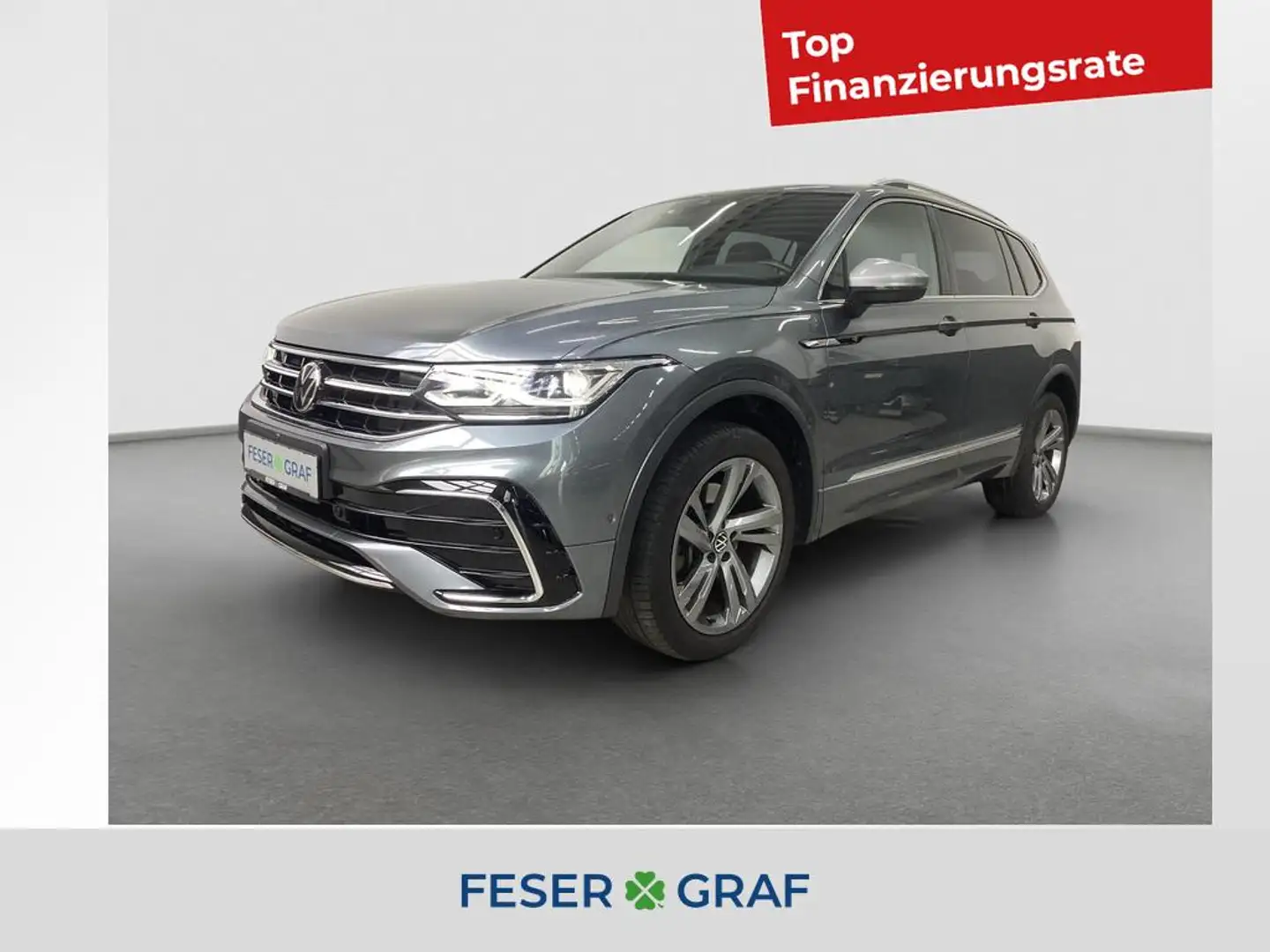 Volkswagen Tiguan Allspace R-Line 4M 2.0TDI 147kW DSG AHK Pano HUD Gris - 1
