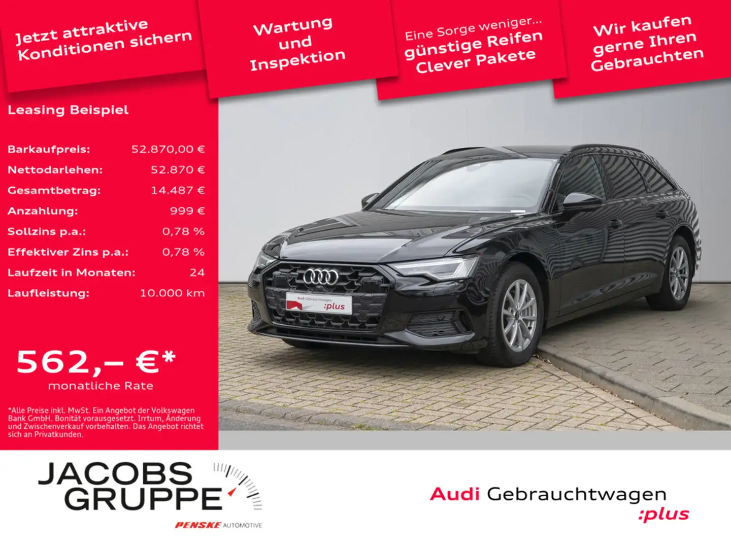Audi A6 Avant adv. 40 TDI quat. S tronic ACC*Matrix*HUD*36 Schwarz - 1