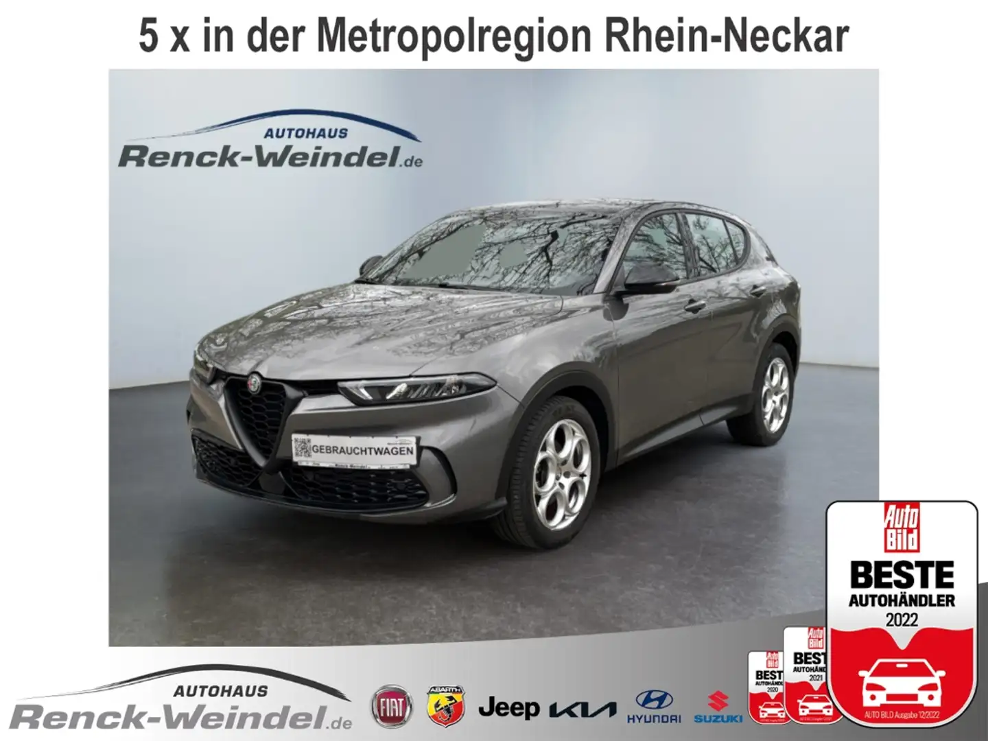 Alfa Romeo Tonale Sprint 1.6 LED Sperrdiff. ACC El. Heckklappe Apple Grau - 1