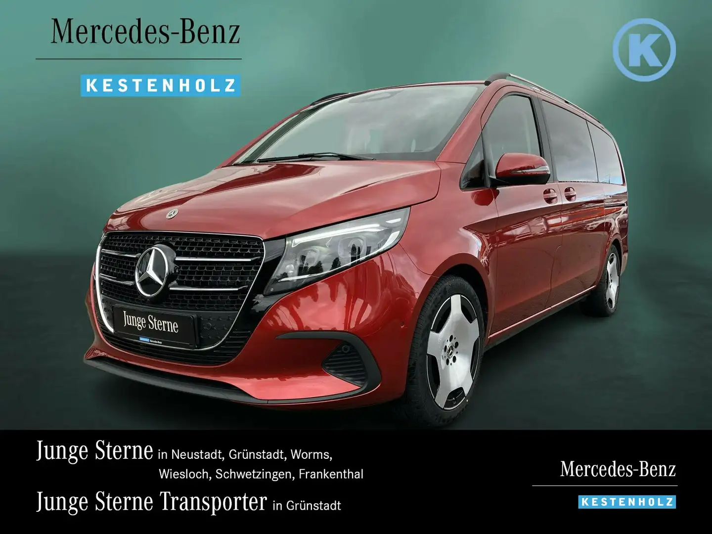 Mercedes-Benz V 220 V 220 d STYLE L AHK+DISTRO+ELEKTR-TÜR+KAM+LENKHZ Rot - 1