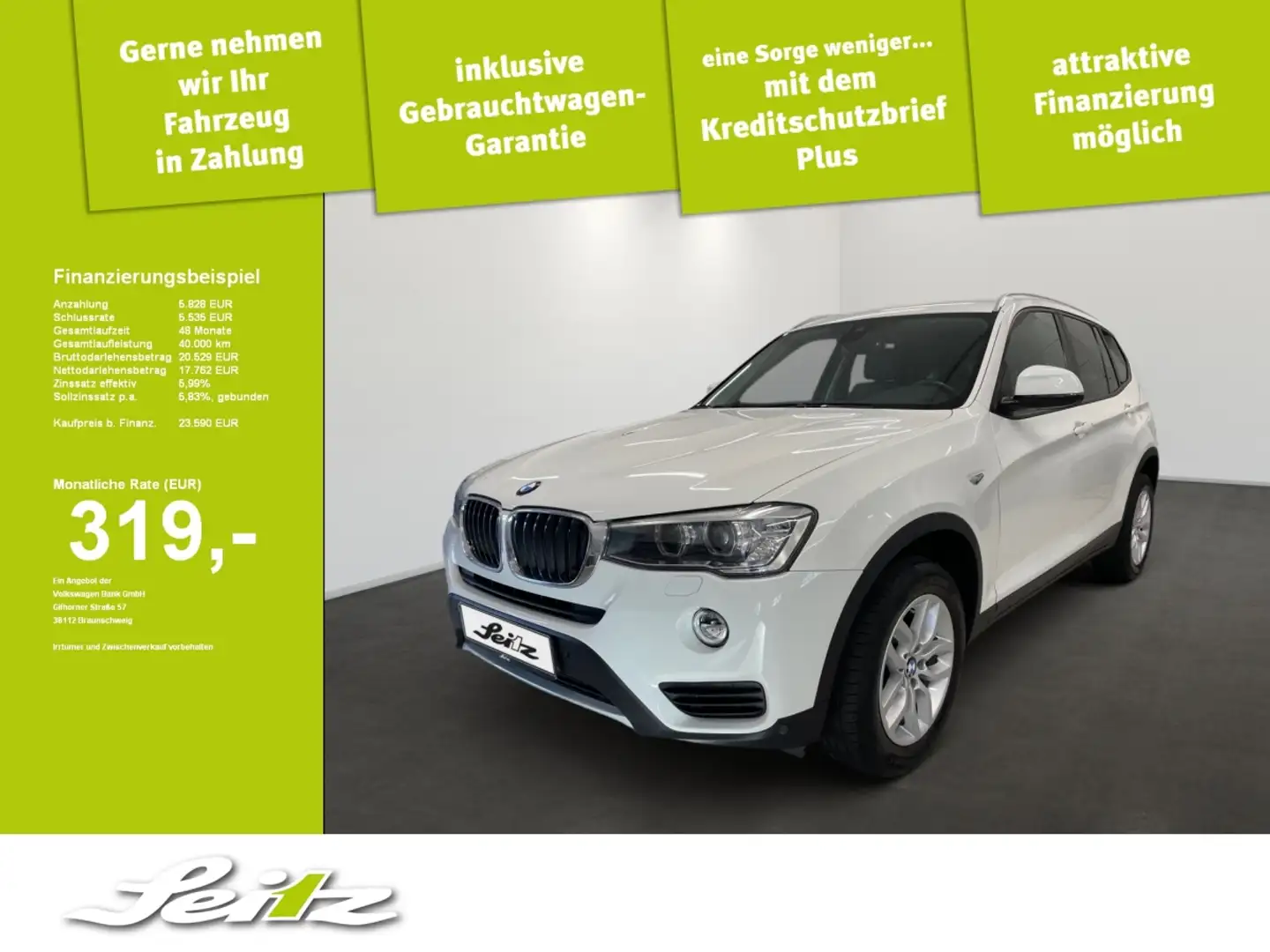 BMW X3 xDrive 20 d Advantage *KAMERA*BLUETOOTH*START/STOP Alb - 1
