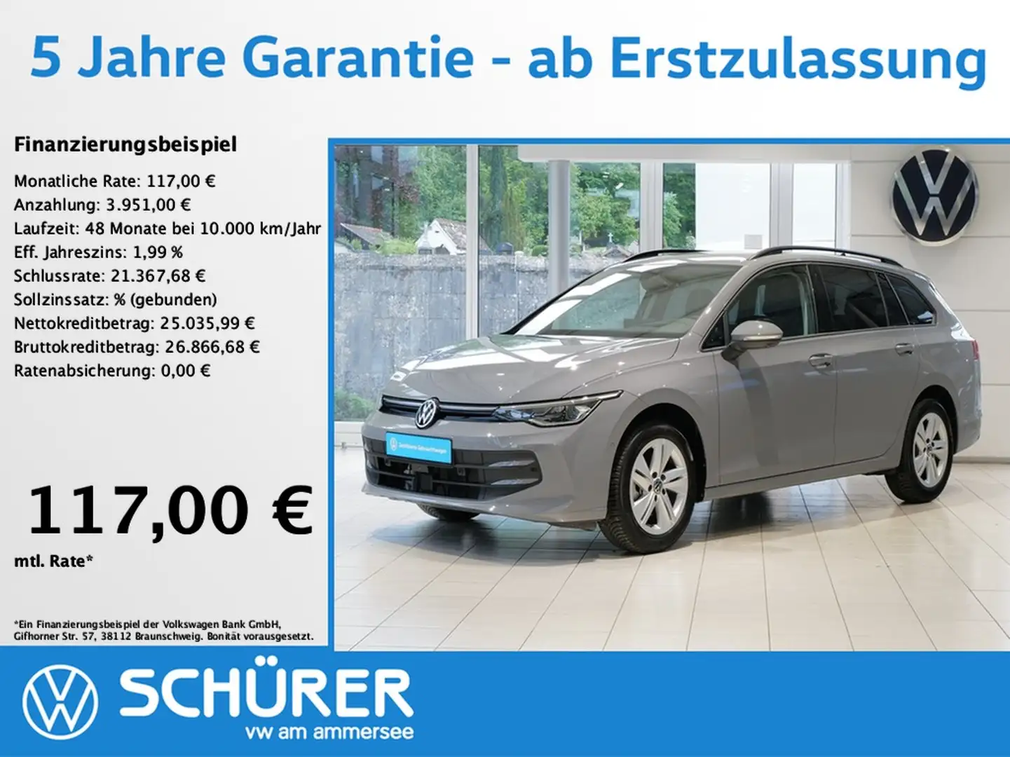 Volkswagen Golf VIII Variant 1.5 eTSI DSG Life HuD Keyless LedPLUS Grau - 1