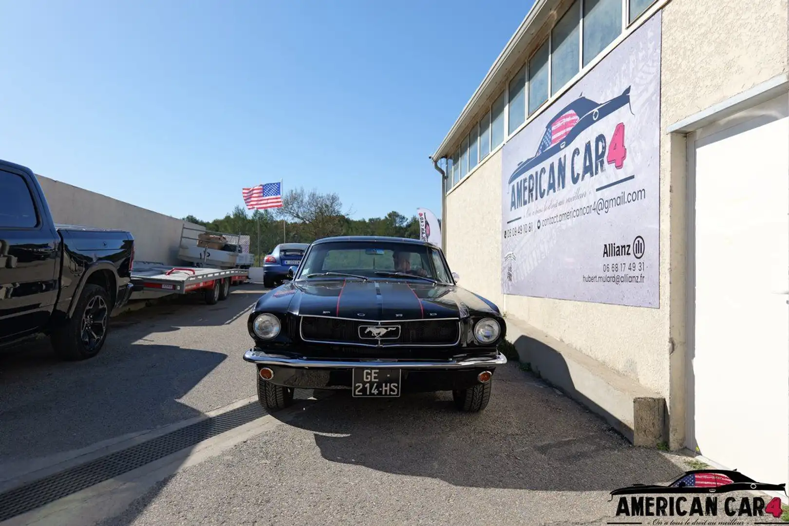 Ford Mustang 1965 - V8 289ci - Boite auto Zwart - 1