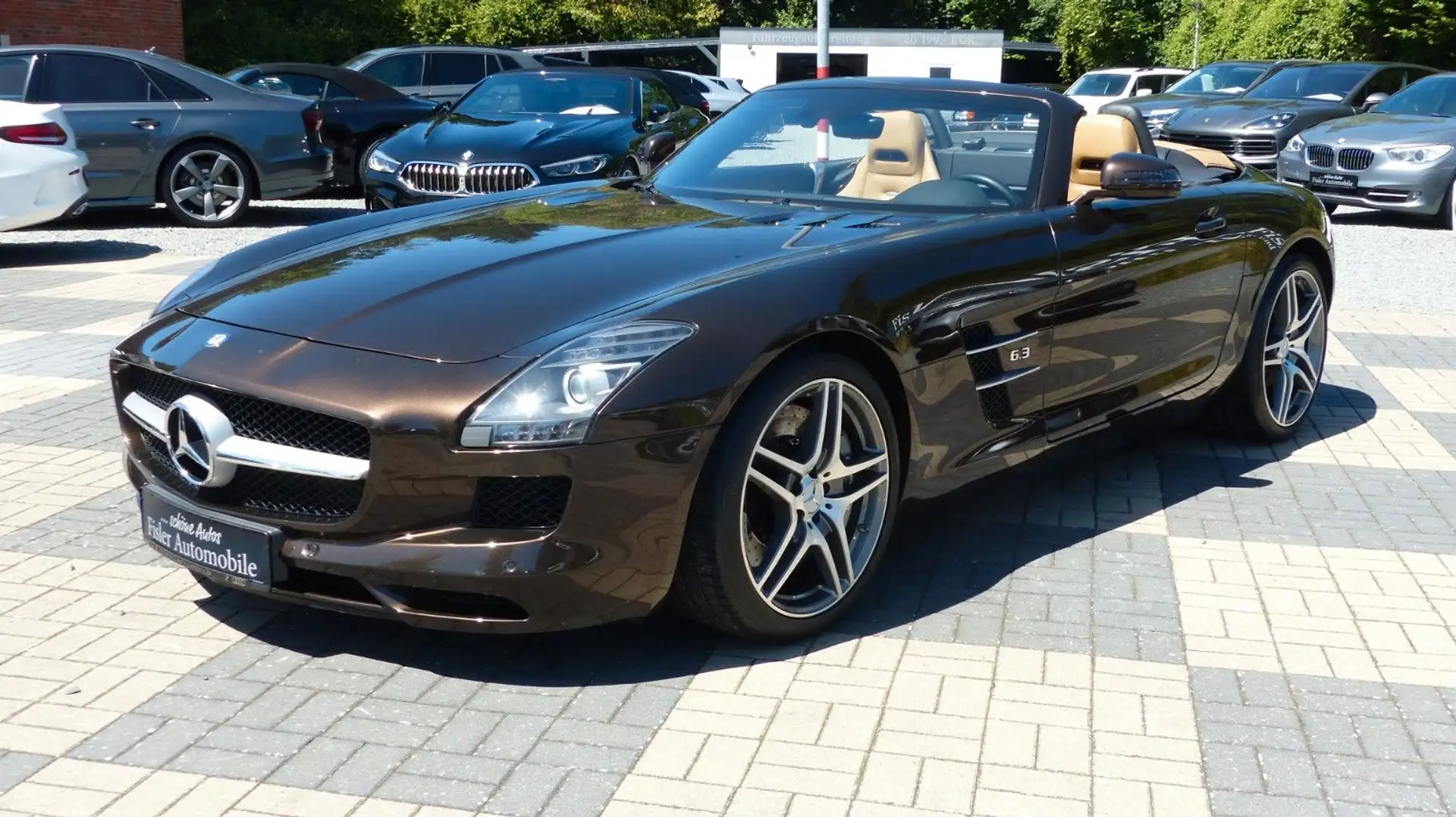 Mercedes-Benz SLS Roadster Dt.-Fzg. MB-SH tolle Farbkombi Barna - 1