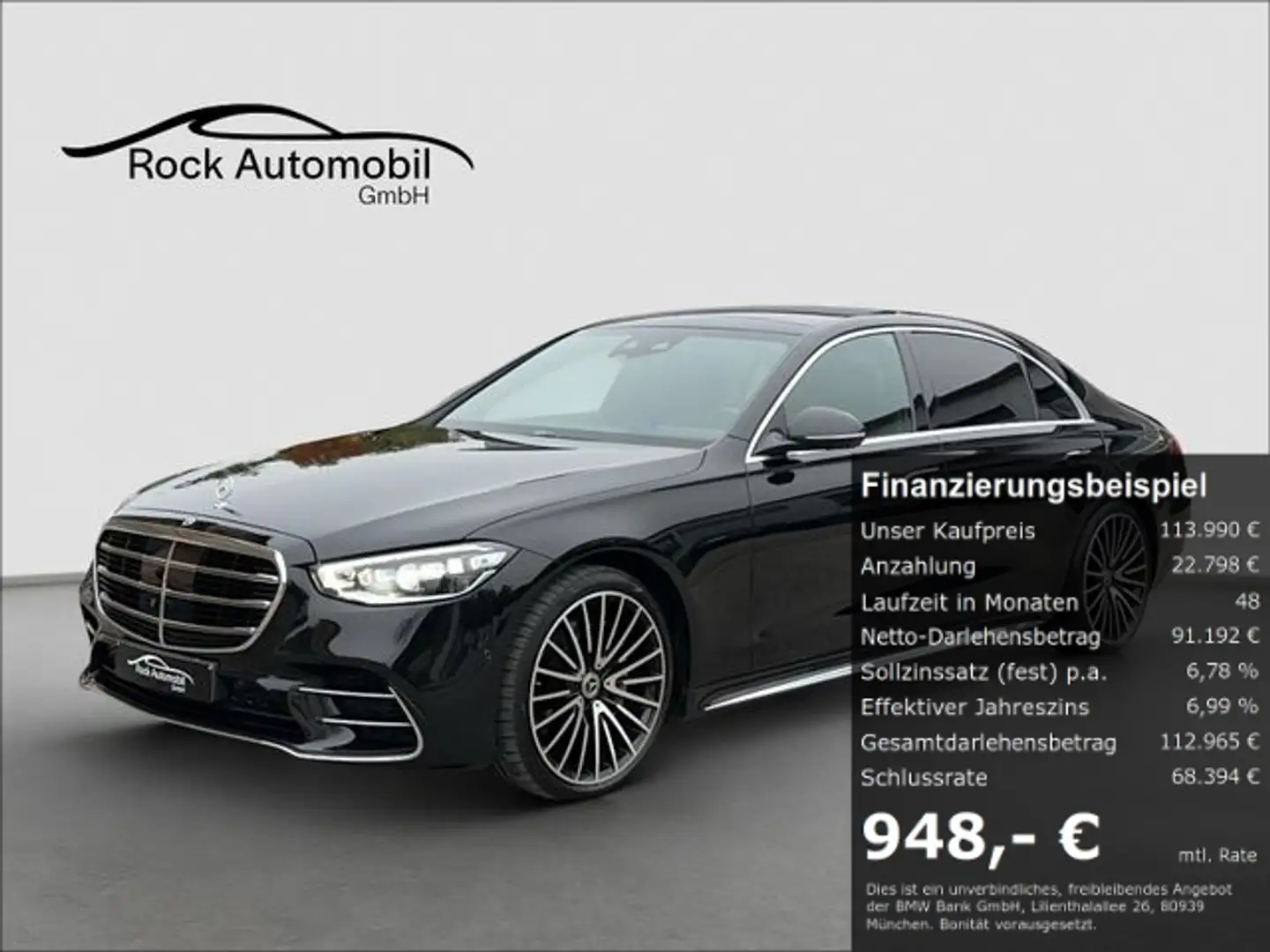 Mercedes-Benz S 400 d 4M L AMG 4D Burmester Carbon UVP 204t € Noir - 1