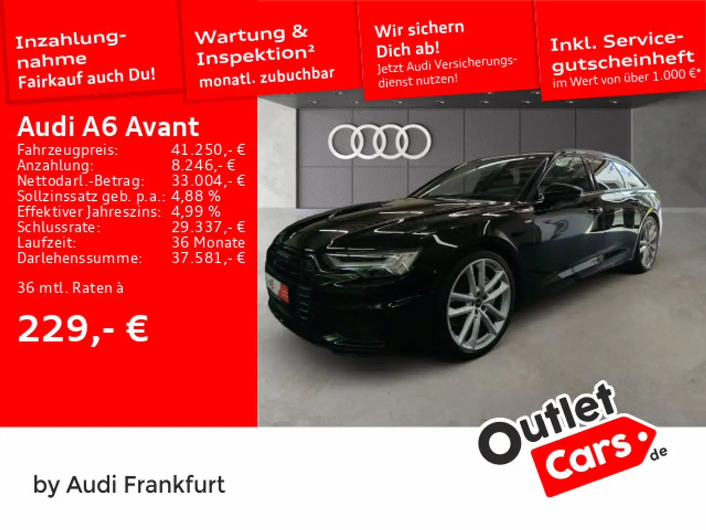 Audi A6 45 TFSI S tronic sport MatrixLED AHK AC Černá - 1