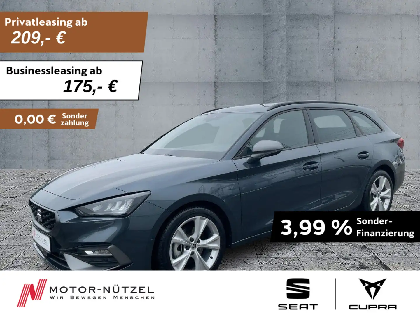 SEAT Leon ST 1.5 eTSI DSG FR LED+NAVI+APP+ACC+SHZ+RFK Gris - 1