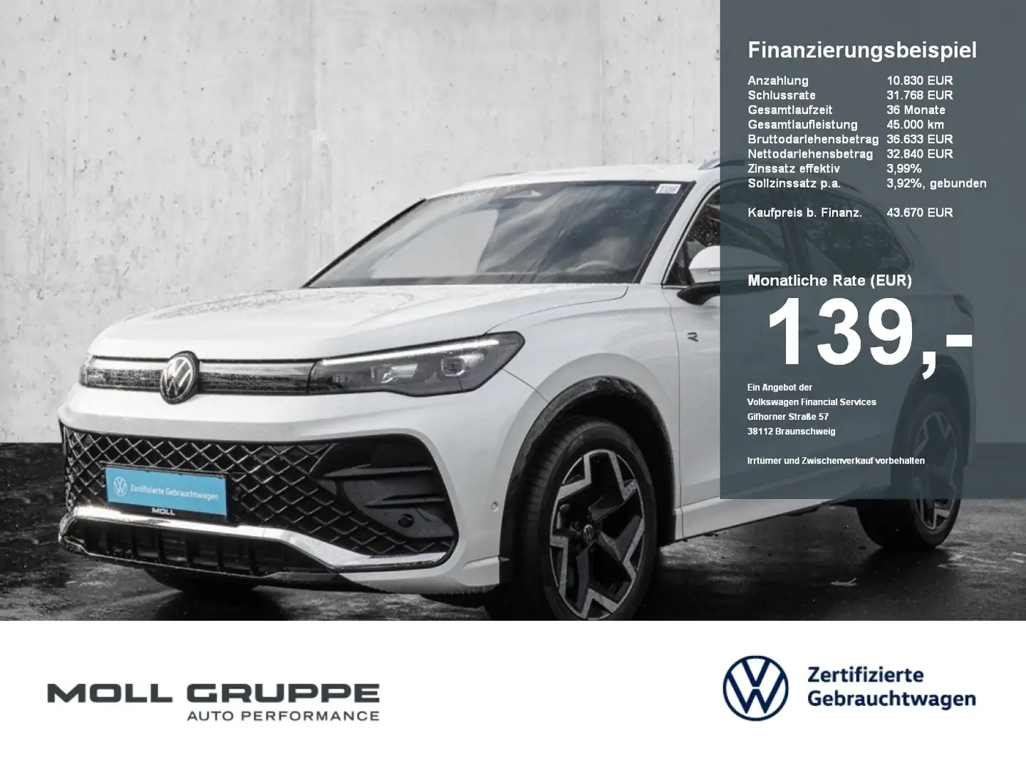 Volkswagen Tiguan 2.0 TDI DSG R-Line LED ACC Weiß - 1