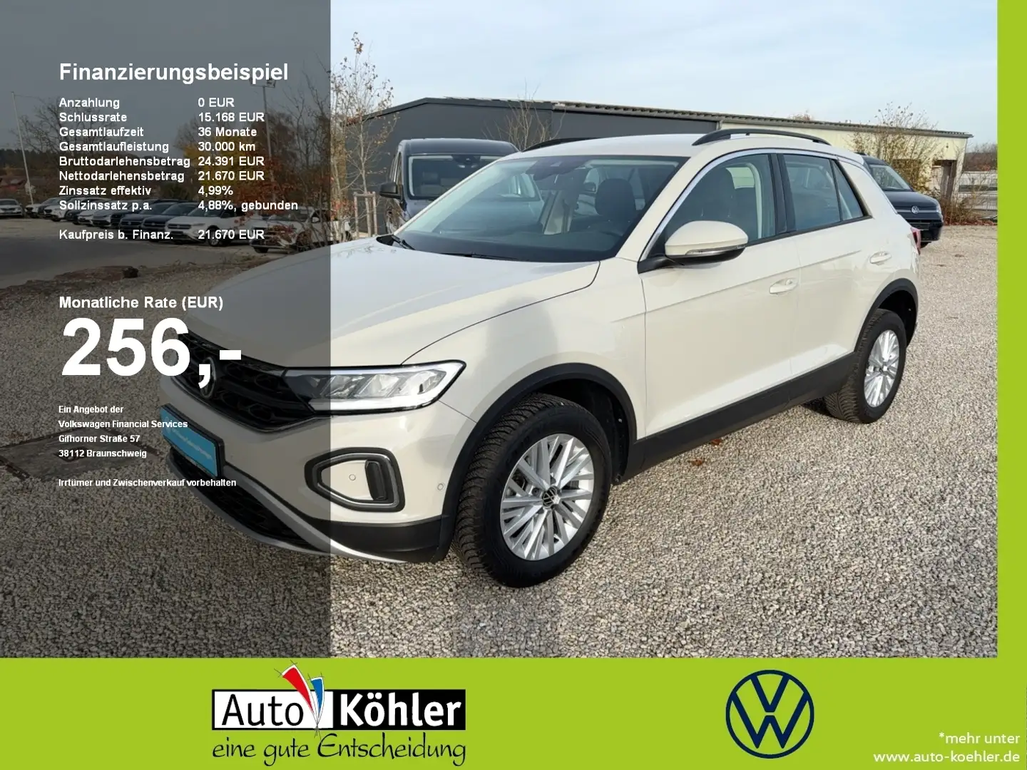 Volkswagen T-Roc Life TSi LED+Navi+Virt+PDC Grau - 1
