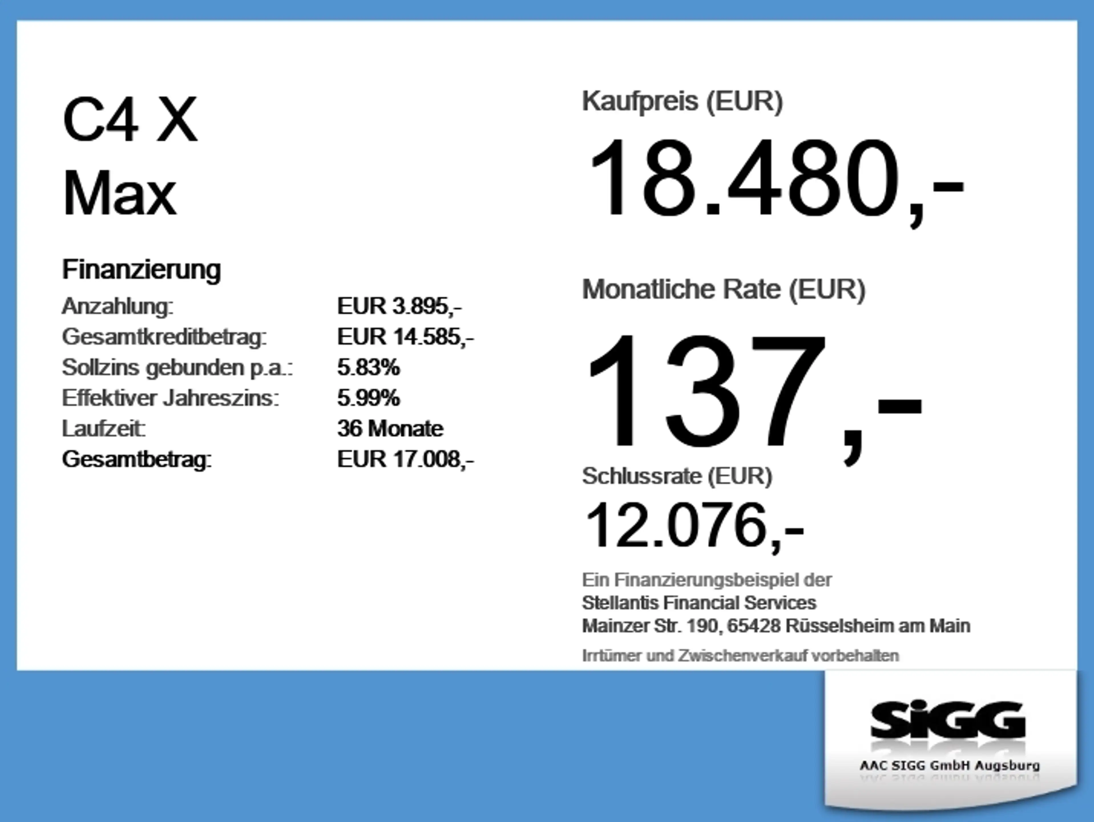 Citroen C4 X Max Automatik Sitzheizung Alcantara — photo 6