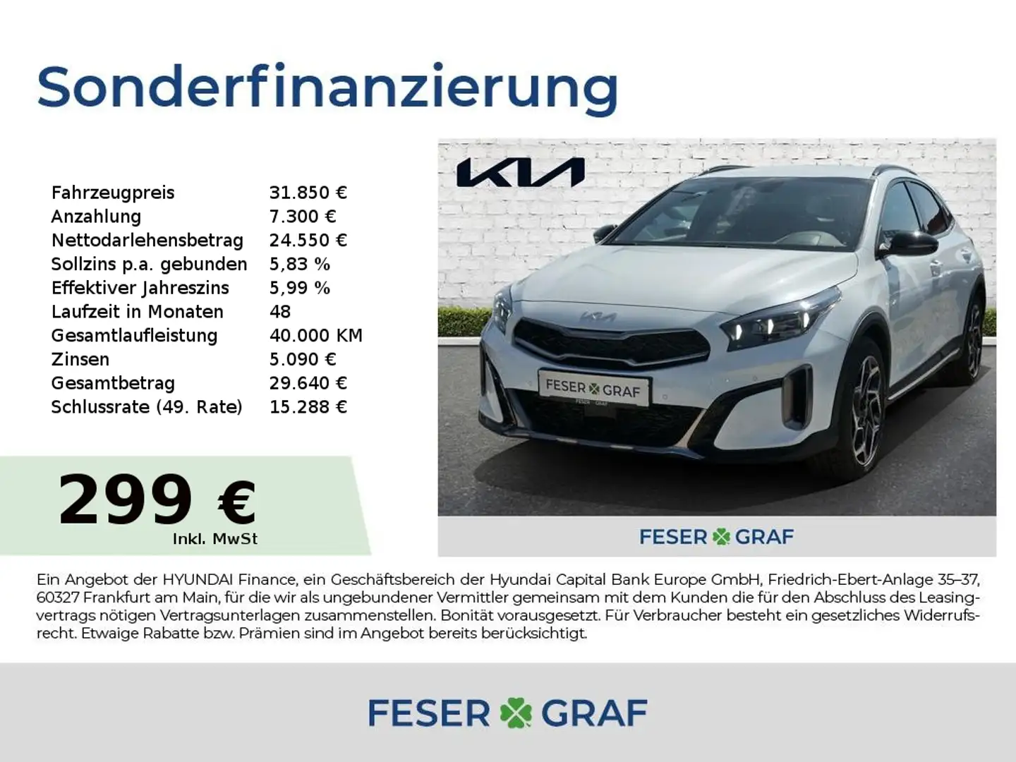 Kia XCeed 1.5T 140 DCT7 GT LINE Teil-LEDER SOUND Weiß - 1