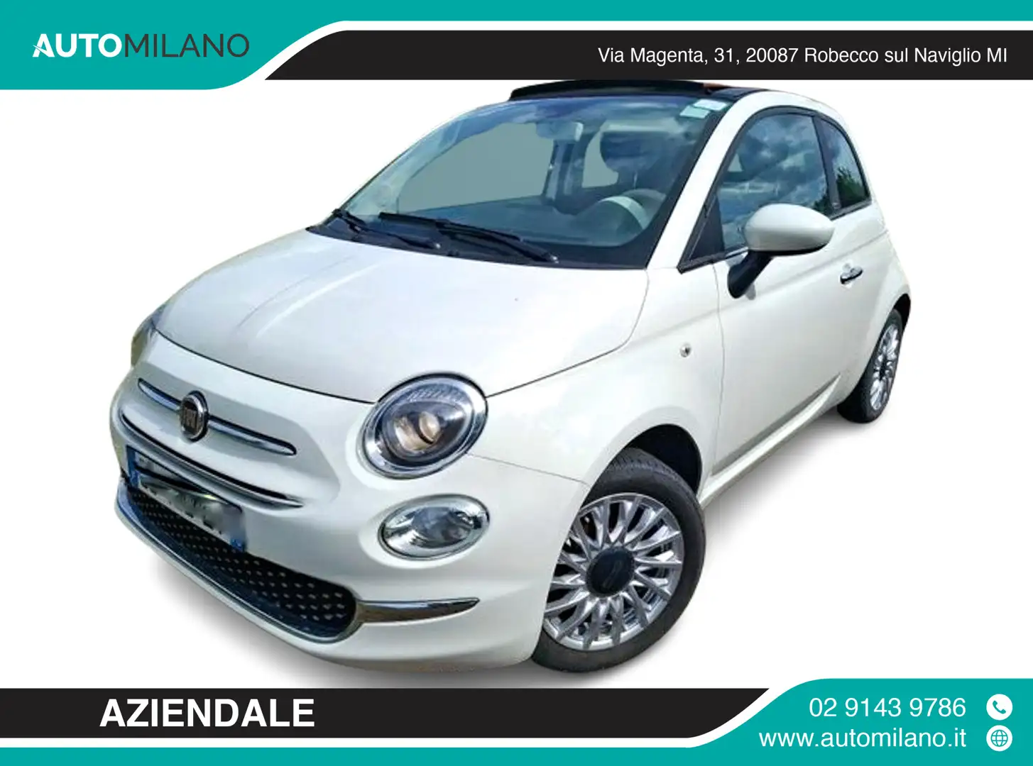 Fiat 500C 1.0 HYBRID 70CV DOLCEVITA Белый - 1