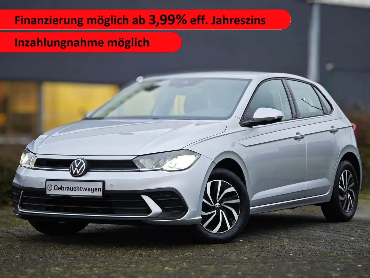 Volkswagen Polo Life 1.0 TSI LED*AppCon*Kamera*SHZ*PDS*Alu* Silber - 1