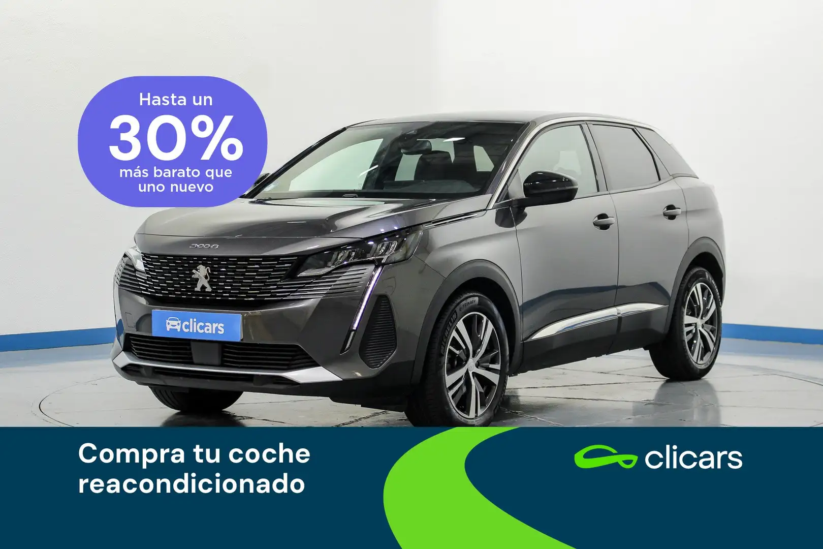 Peugeot 3008 Hybrid 136 Allure eDCS6 Gris - 1