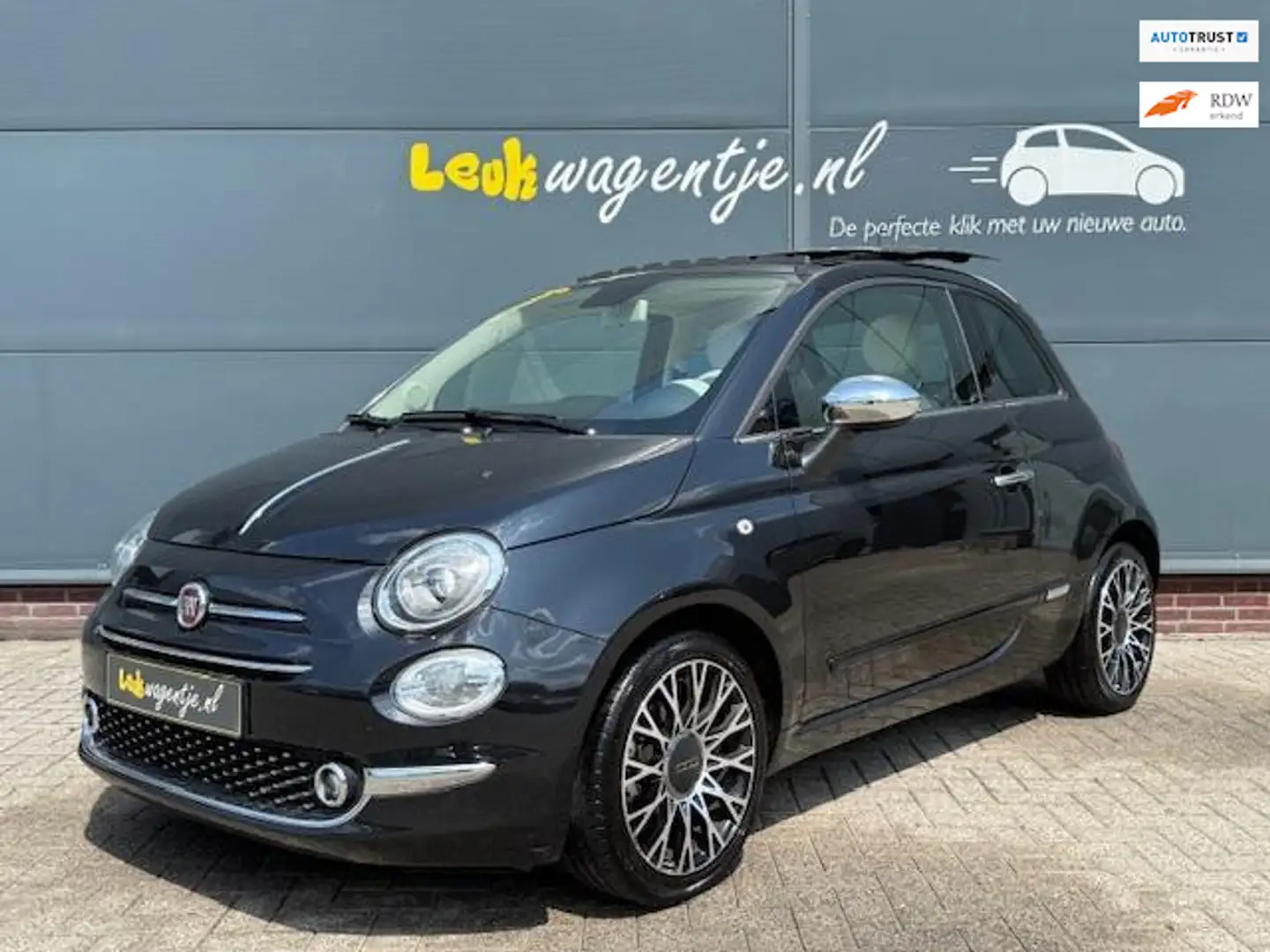 Fiat 500 1.2 Star Automaat *schuifdak *leer *climate *cruis Noir - 1