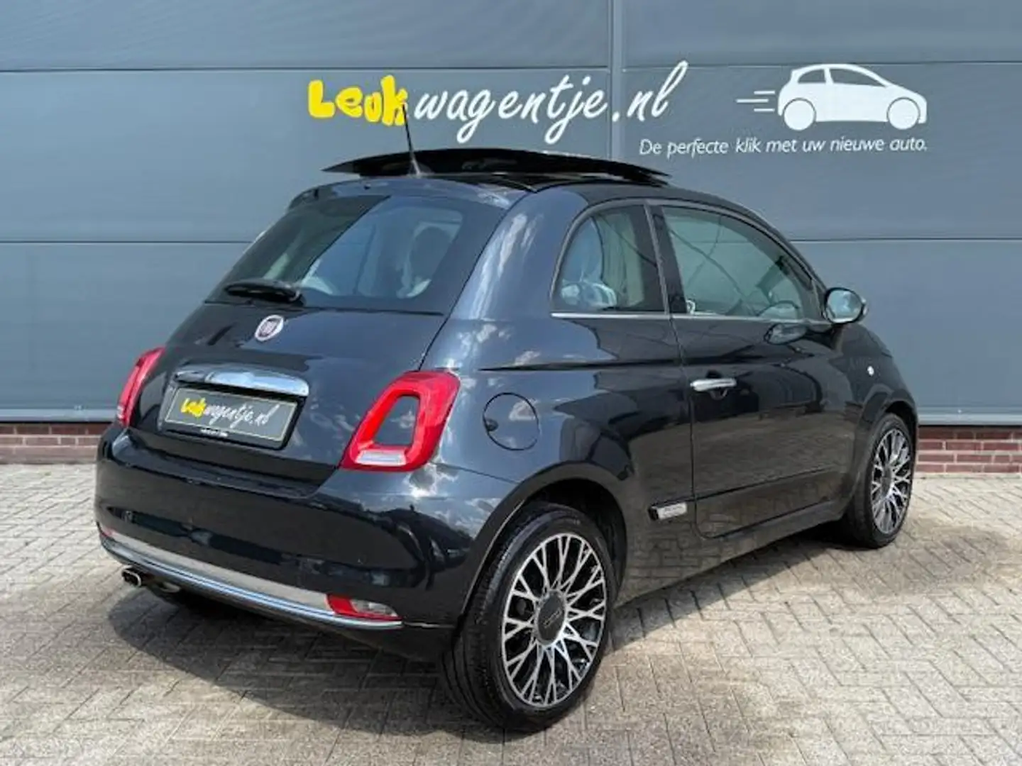 Fiat 500 1.2 Star Automaat *schuifdak *leer *climate *cruis Noir - 2