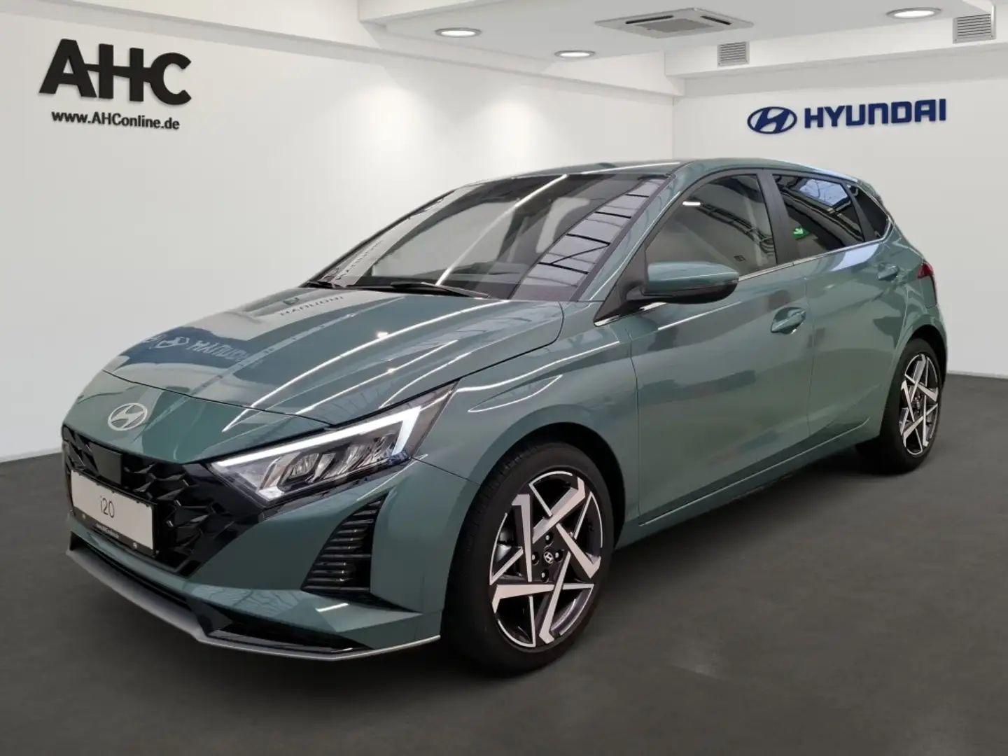 Hyundai i20 1.0 T-GDI 7-DCT Prime 4xSHZ AUT Akustikglas Grün - 1