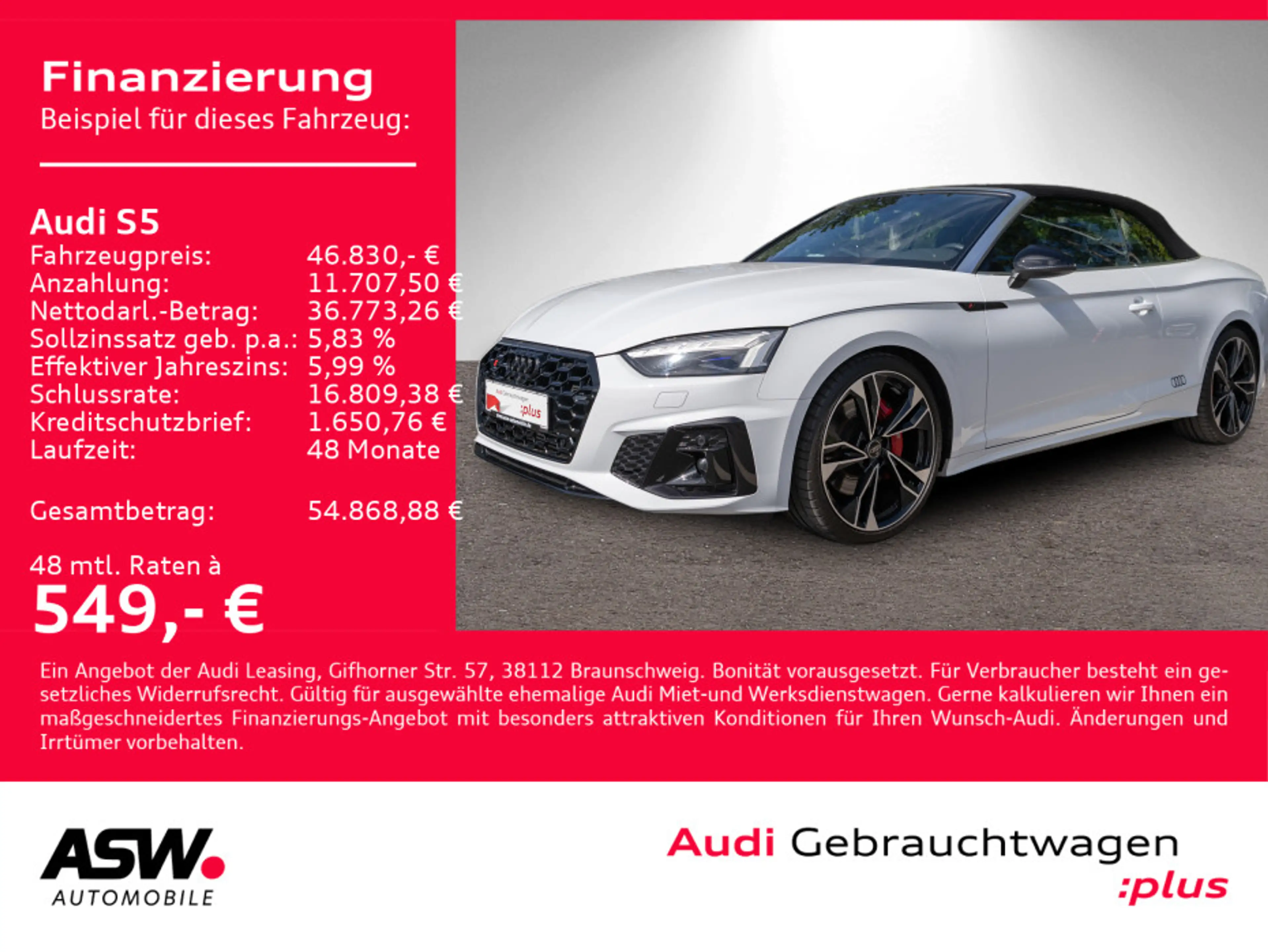 Audi S5 S5 Cabrio 3.0TFSI quattro NAVI MATRIX 360° VC — photo 2