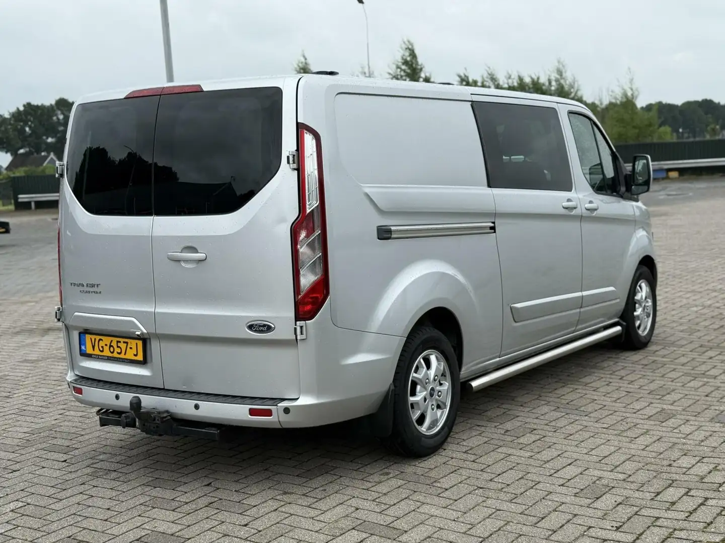 Ford Transit Custom 290 2.2 TDCI L2H1 DC LEER/2x SCHUIFDEUR Zilver - 2