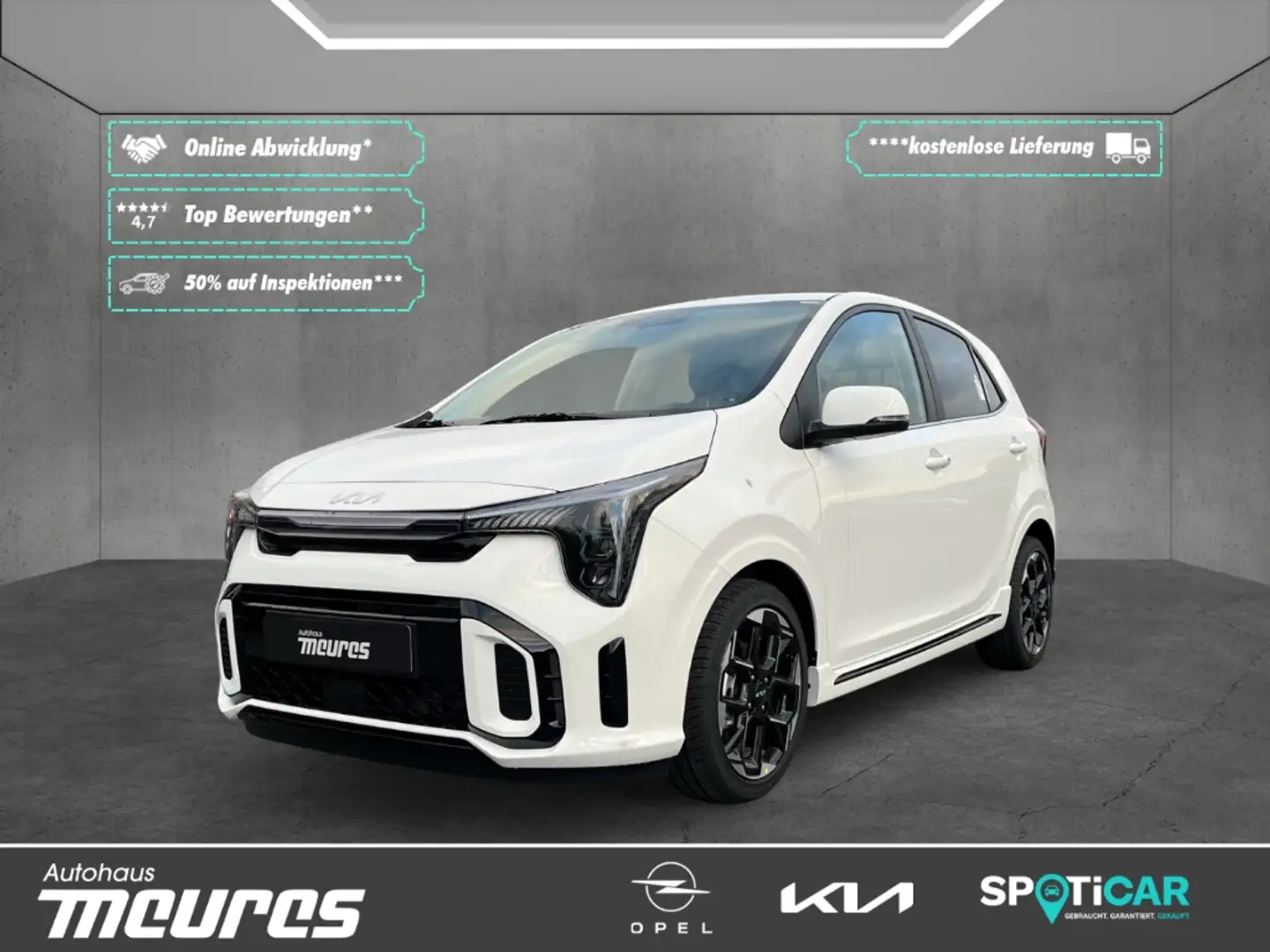 Kia Picanto GT Line Navi Allwetter Klimaautom Keyless Entry Rü Weiß - 1