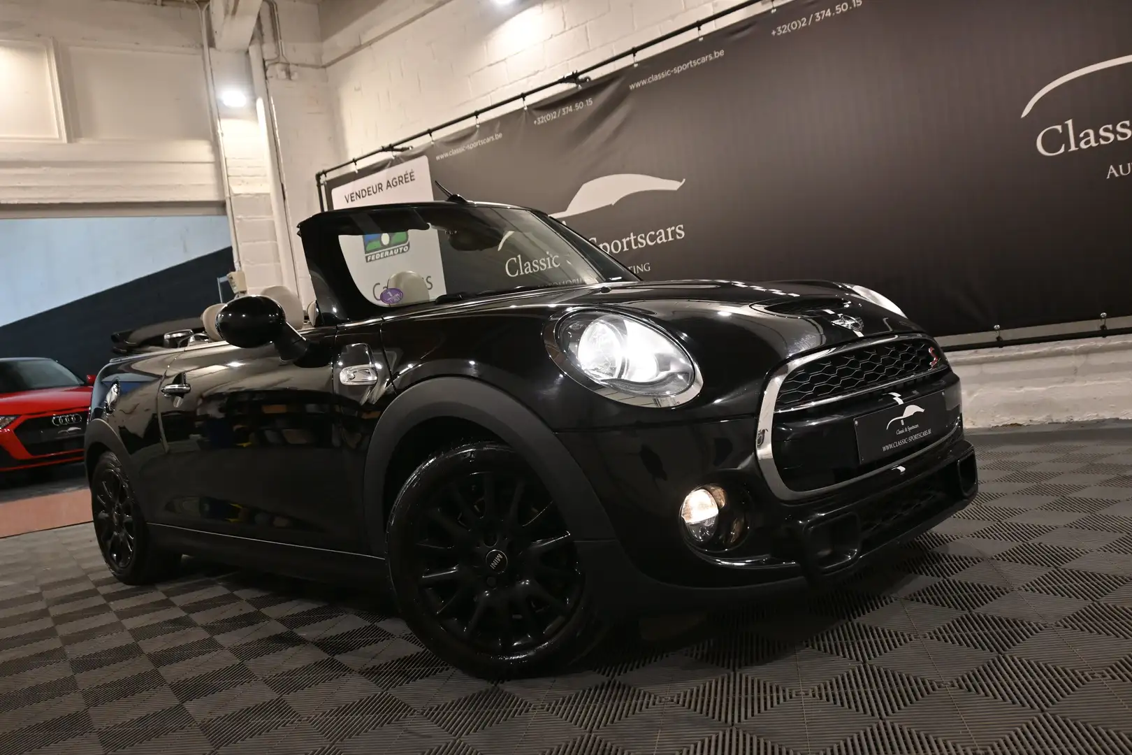 MINI Cooper S Cabrio 2.0i CABRIOLET / CUIR / LEDS / GPS NAVI / PDC !! Noir - 2