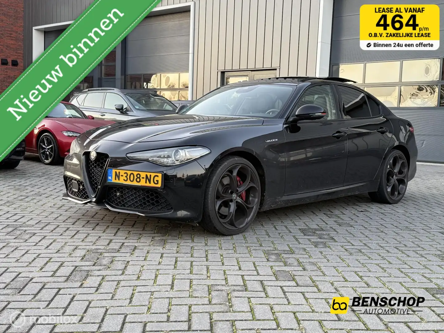 Alfa Romeo Giulia 2.0 T AWD Veloce Panodak 19 inch Carplay Navi Came Noir - 1