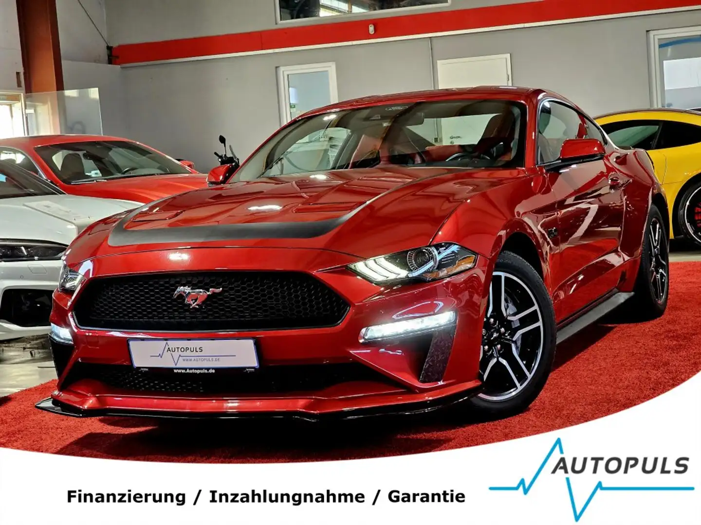 Ford Mustang 5.0 GT*FASTBACK*LEDER*RECARO* Rood - 1