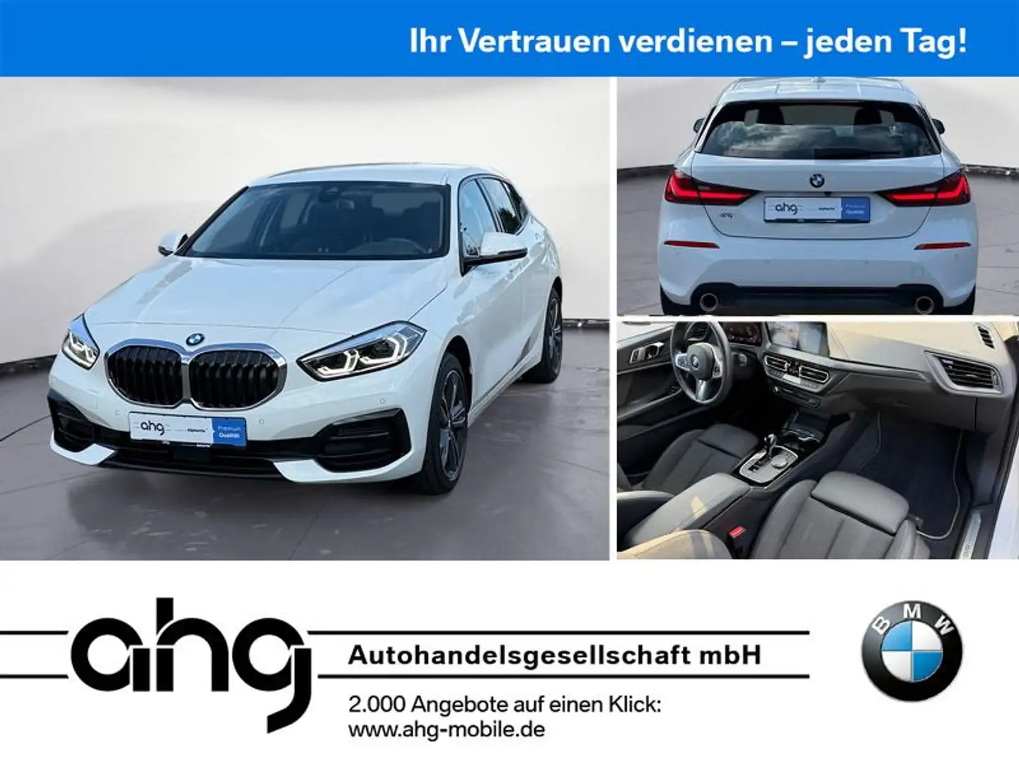 BMW 120 d xDrive Sport Line Navi Klima PDC Kamera HiF Weiß - 1