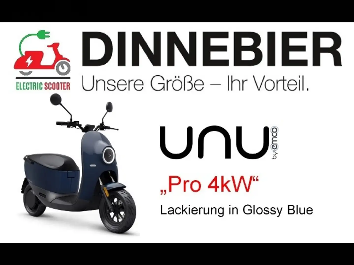 Autres UNU Pro 4kW (KRAD) E-Roller Automatik *dt. Modell* Bleu - 2