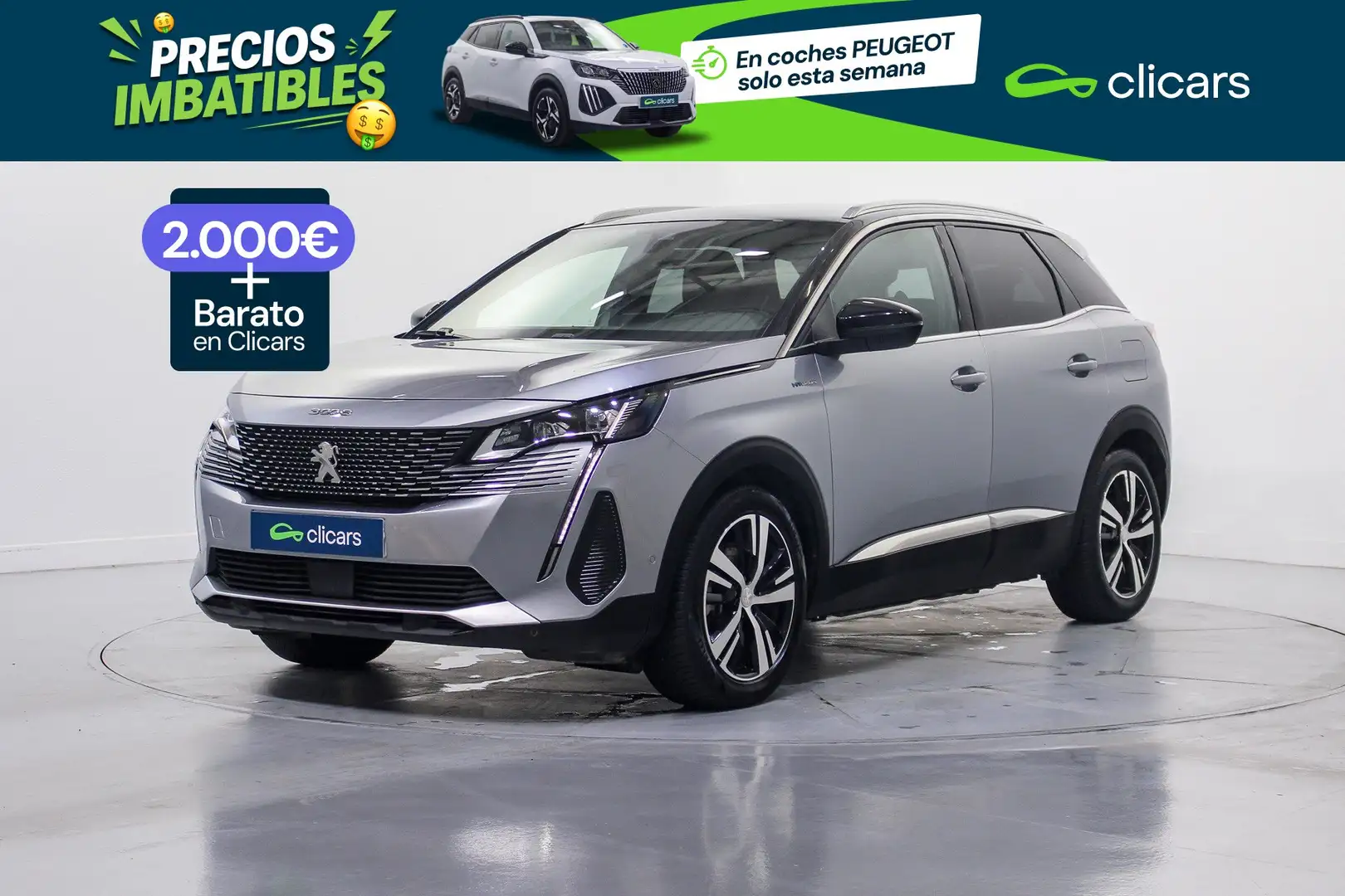 Peugeot 3008 HYB PHEV 300 GT AWD e-EAT8 Plateado - 1