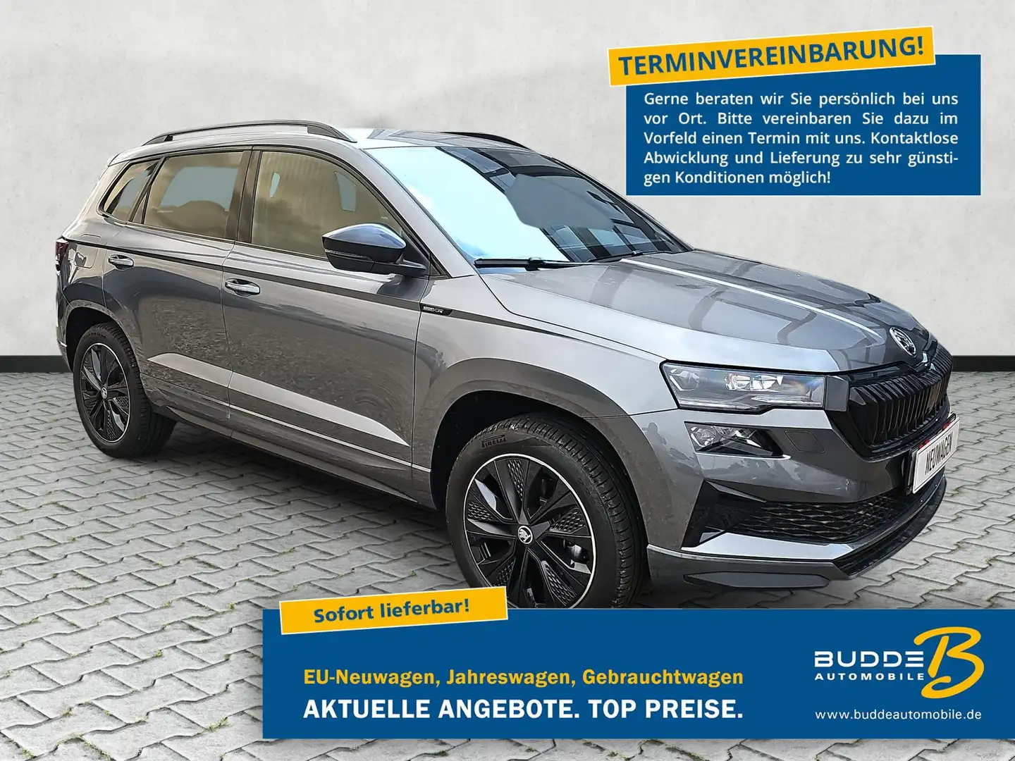 Skoda Karoq 2.0 TSI DSG 4x4 Sportline ACC AHK Kessy Grau - 1