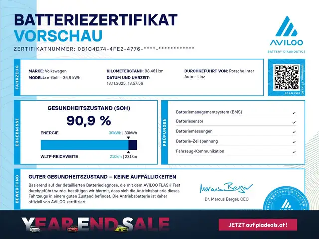 Volkswagen e-Golf VW e-Golf