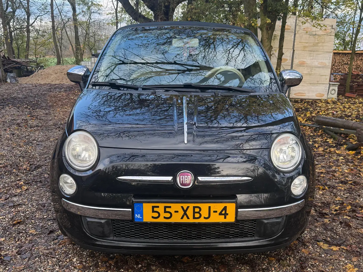 Fiat 500C 500 1.2 Easy Zwart - 1